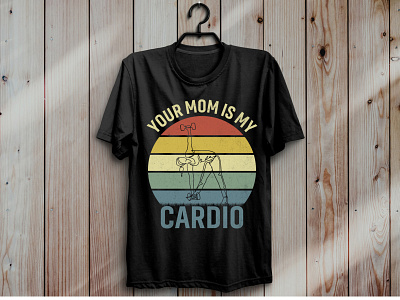 MOM Fitness T Shirt branding design graphic design illustration t shirt vector