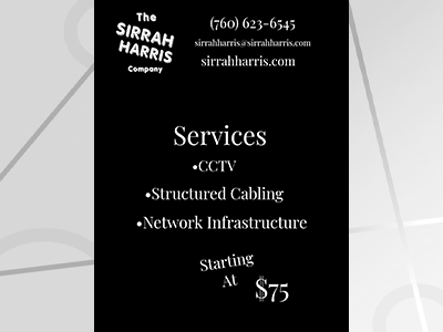 The Sirrah Harris Company Flyer Design 2 design graphic design illustration typography ui ux vector