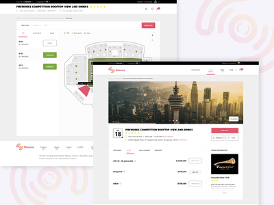 Booking ticket event (Detail_Ticket SelectSeat) livestream ticket booking ticket select seat ui ux web web design web ticket booking website