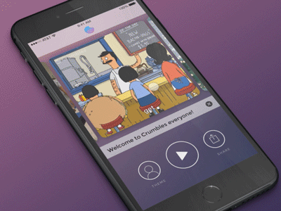 Crumbles Theme Switcher animation gif ios iphone transition ui
