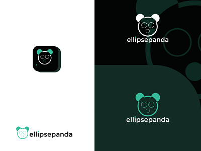 "Ellipsepanda" logo branding ellipse logo ellipse panda logo logo design minimalist logo panda logo