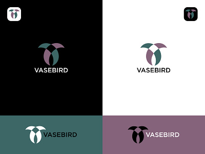 "Vasebird" logo bird logo logo logo design minimalist logo vase bird logo vase logo vasebird