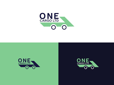 "One Cargo LTD" Minimalist Cargo Business Logo branding cargo logo courier services company logo cover van logo logo for cargo business minimalist logo design one cover van shape logo