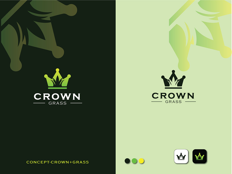 Crown Grass Logo designs, themes, templates and downloadable graphic ...