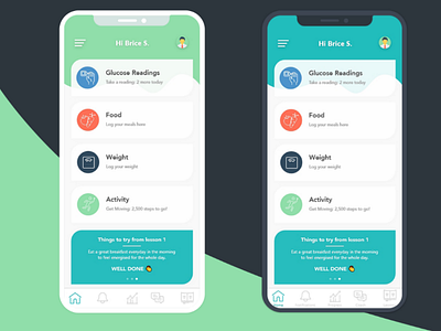 Download Health And Fitness App Home Screen Dashboard Design Mockup By Rajender Singh On Dribbble