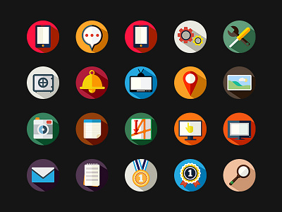 Flat Color Icon color design designs flat icon psd ui ux