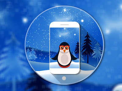 Penguin and app design icon penguin screen splash