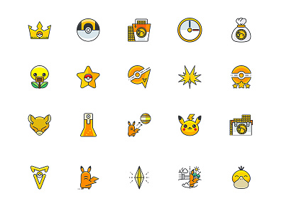 Pokemon Icons color flat icons pack pokemon