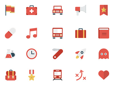 Color Full Icons color design flat full icons kit pack psd