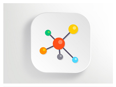 Molecule App icon app design flat free gif icon ios iphone modern profile psd screen