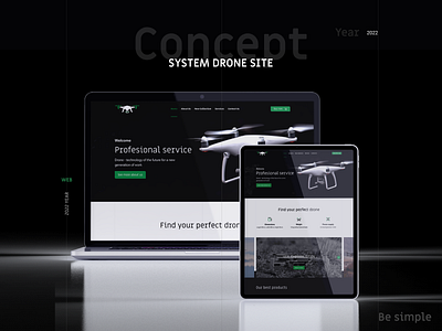 System Drone Site concept drone drone site landing uxui web webdesign