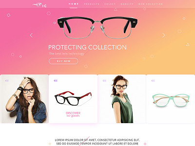 Glasses Colection design site uiux design webdesign