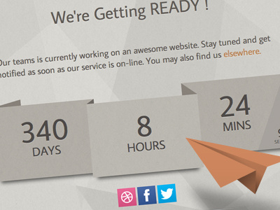 Origami Soon coming soon countdown origami themeforest timer