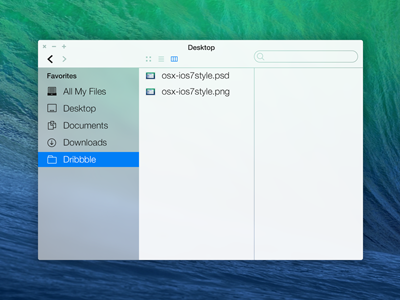 OS X Finder in iOS 7 Style finder ios mac os x visual design