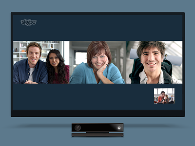 Skype for Xbox Group Video Call call largescreen microsoft modern skype tv ui video xbox
