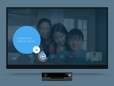 Skype for Xbox Tutorial interface largescreen microsoft modern onboarding skype tutorial tv ui xbox