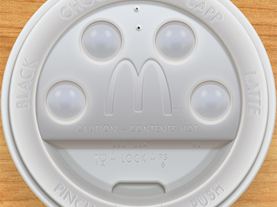 McDonald's Coffee Cup Lid coffee cs6 cup lighting mcdonalds observation realism textures