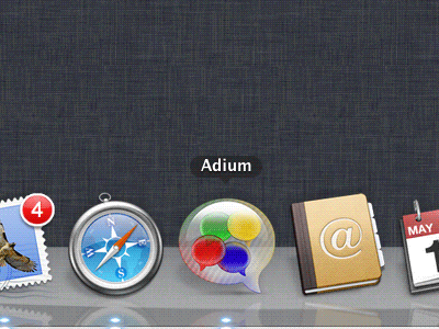 Adium Dock Icons [Animated] bubble chat dock icons adium glass icons