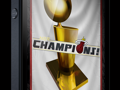 2012 NBA Champions Banner heat mobile nba photoshop sports