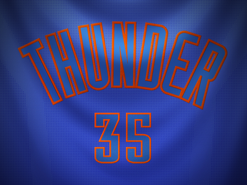 Oklahoma City Thunder Christmas Day Jersey By Robert Cooper