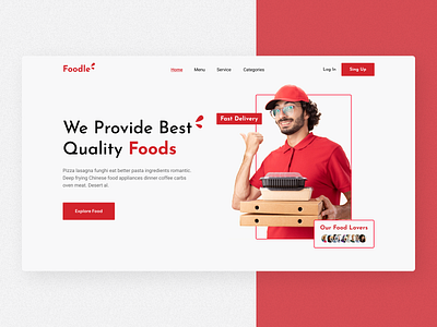 Restaurant Web Header Design branding clean cuisine dribbble2022 ecommerce food food delivery foodie homepage minimal mockup productdesign project restaurant restaurant website ui ui design web web design website