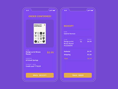 Daily UI 17 - Email Receipt daily ui 17 daily ui challenge dailyui ecommerce email ios mobile receipt ui