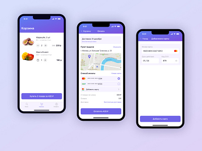 Daily UI 002 | credit card checkout 002 app bank bright card cart checkout dailyui dailyui002 figma ios mango pay payment purple ui ux violet
