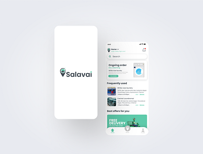 salavai laundry app app design graphic design logo logo design ui ui design user interface