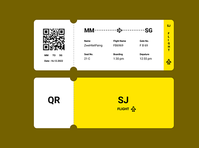 Boarding Pass ui