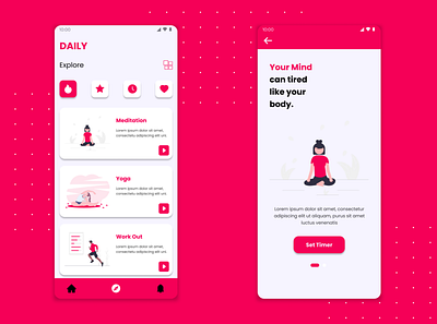 Daily UI :: 62 - Workout of the Day app branding ui ux