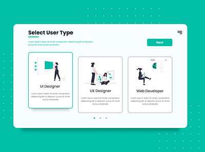 Daily UI :: 064 - Select Use Type. app design ui ux