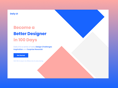 Daily UI :: 100 - Redesign Daily UI
Landing Page