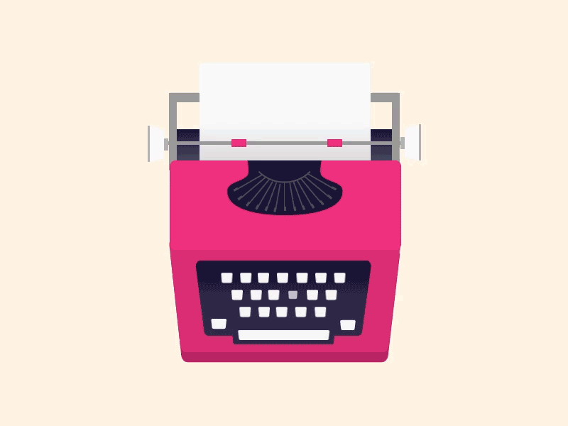 Typewriter Illustration debut illustration typewriter