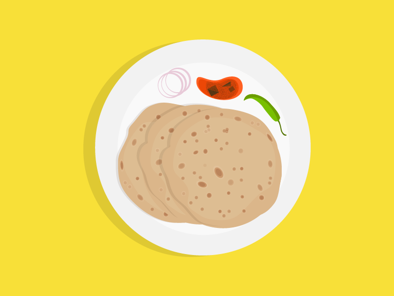 Indian Bread Roti  by Sandra Sivanandan on Dribbble