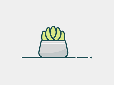 Mini Garden flat garden illustration succulent