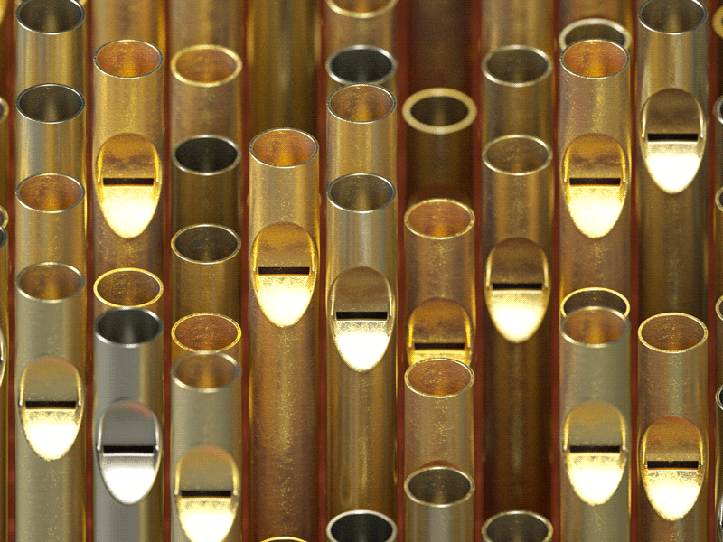 organ tubes 3d bach organ render tubes