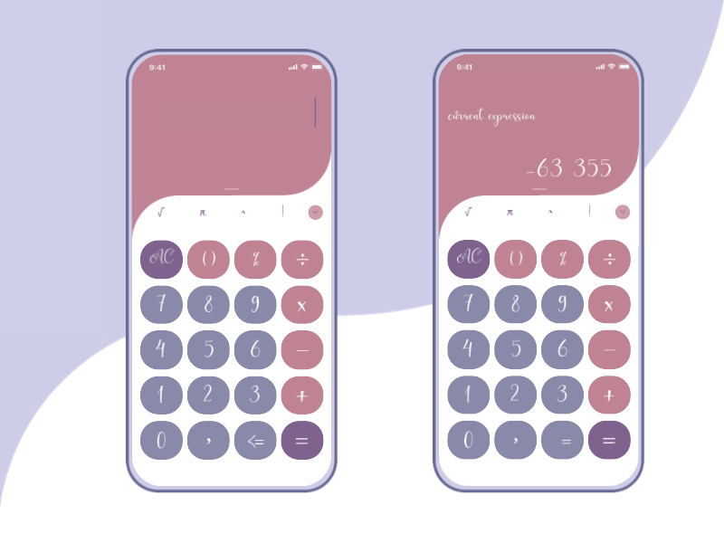 Calculator animation calculator design illustration principle ui ux