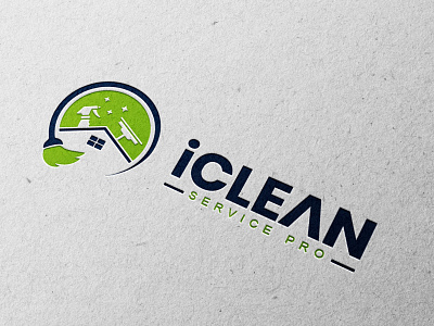 iClean Service Pro | LOGO DESIGN brand branding design graphic design illustration logo logo design visual identity