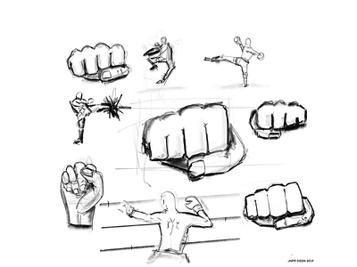 Fight study sketches