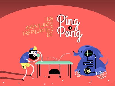 Ping Pong dog ping pingpong player pong vector