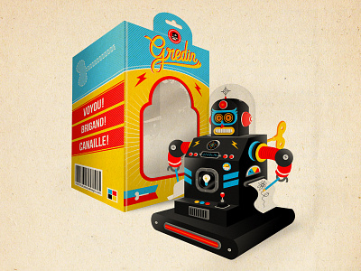 Robot robot toy vector vintage