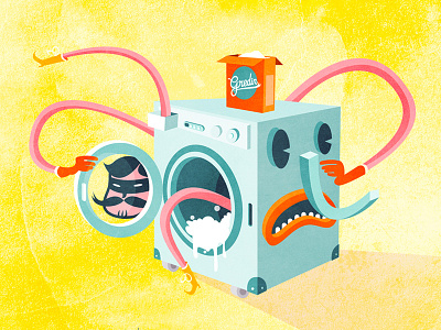 Washing machine laundry scare soap washing machine