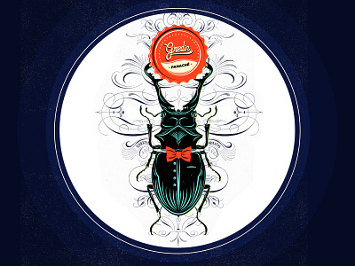 BEETLE beer beetle caps insect vector art