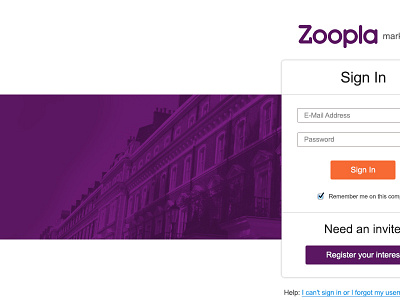 Zoopla sign in estate in page property real sign