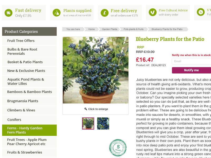Garden Express Product Page By Matt Doyle On Dribbble