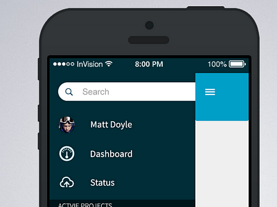 Launch Cloud Iphone app menu design ios ios7 responsive shop