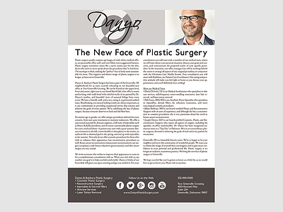 Danyo Plastic Surgery Ad for Inside Greenville Magazine - Oct adobe photoshop advertisement article copy design graphic journalism magazine plastic surgery writing