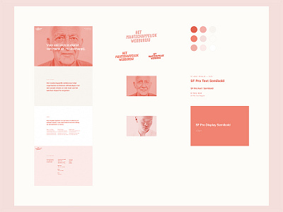 het maatschappelijk webbureau — branding branding colorscheme in progress mono peach pink red web agency the hague wip