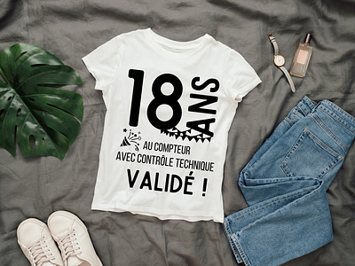 Tee shirt 18 online ans humour