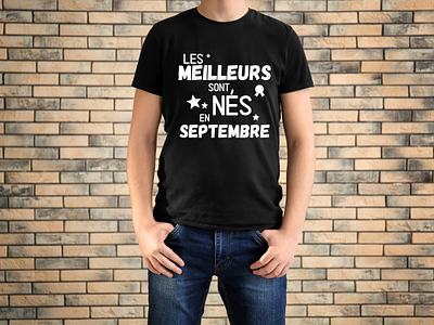 t-shirt homme Les meilleurs sont nés en septembre humour date